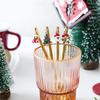 New Year 2021 Merry Christmas Stainless Steel Spoons Xmas Party Tableware Ornaments Christmas Decorations for Home Table Navidad Noel Gift