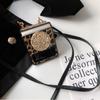 Fashion Sexy Leopard Print Leather Crossbody Strap Phone Case For Samsung Galaxy Z Flip 4 Z Flip 3 Flip 4 5g Gold Bracket Cover