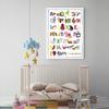 The ABC Premium Poster Alphabet Learning Wall Art Canvas Painting Children Posters Prints For Nursery Kids Room Home Decoration