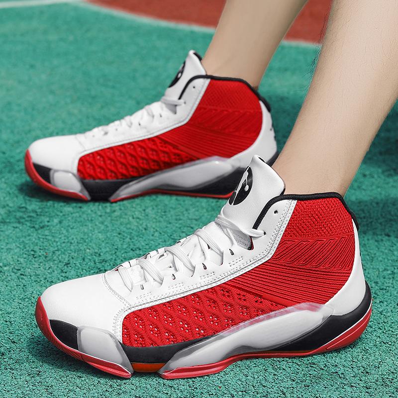 Men's Breathable Cushioned Non Slip Basketball Shoes Athletic Running Sneakers For Gym Training