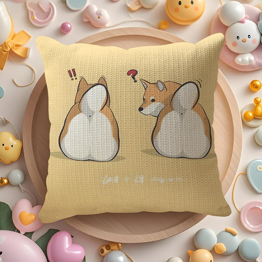 

Милый мультяшный пес Арт Комбинация Наволочка с принтом Наволочка для гостиной Диван Подушка Чехол и Декор для спальни 12x12Inch