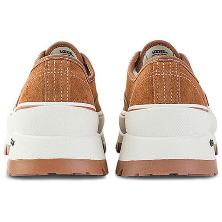 Vans Authentic Vibram Leather Comfortable Simple Durable Low-Top Canvas Shoes Unisex Sneaker Brown VN0A5JLWBS8