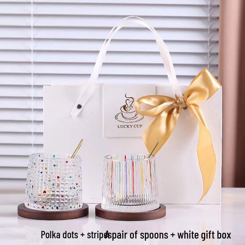 WA Hand-Painted Spinning Glass Cup Gift Set