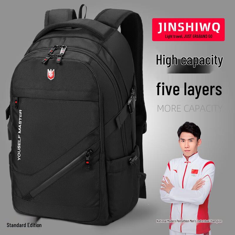 JINSHIWQ Men s Large Capacity Business Laptop Backpack