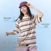 Camel Women's Striped T-shirt