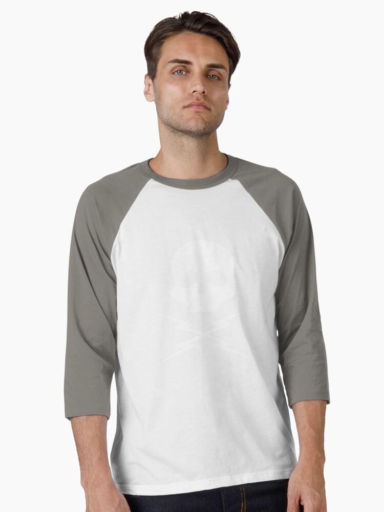 Pulp Skull and Bolts Baseball ? Sleeve Unisex T-Shirt