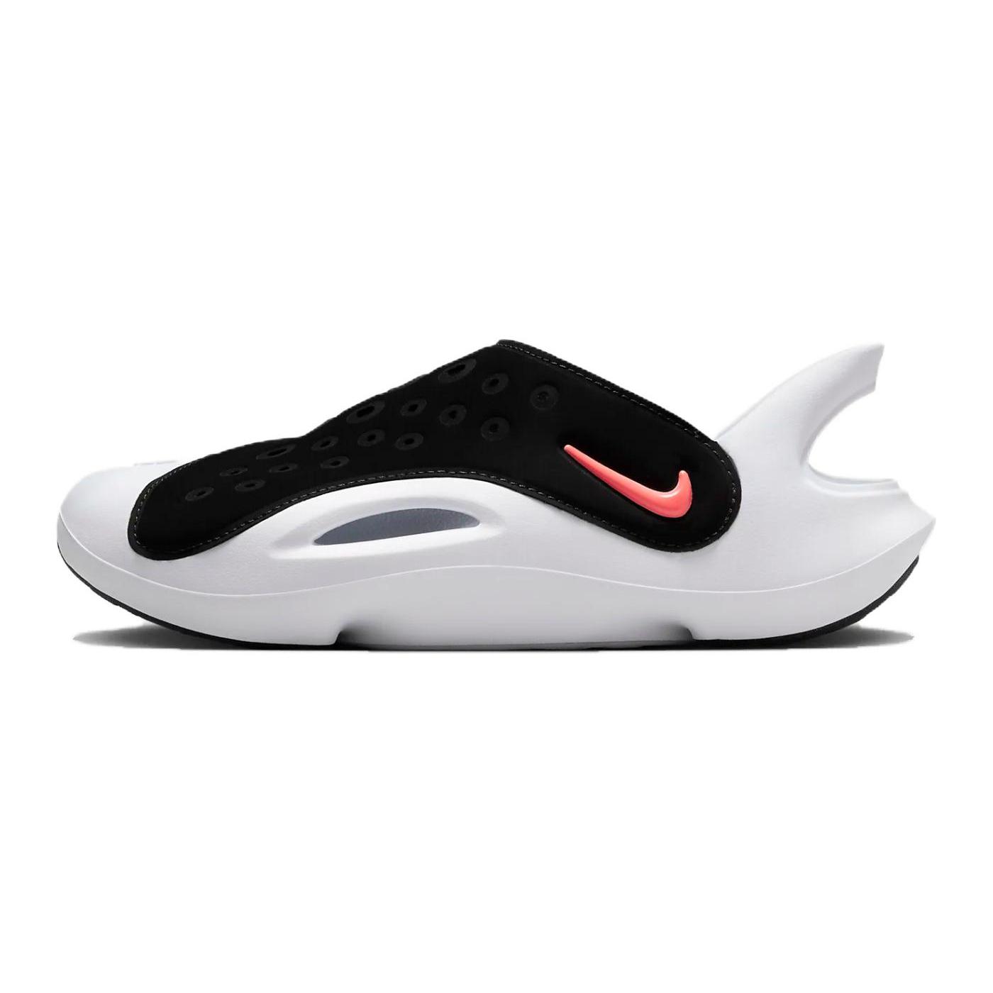 Nike Aqua Swoosh Sandal GS  Black Hyper Orange  FV6363-001 35
