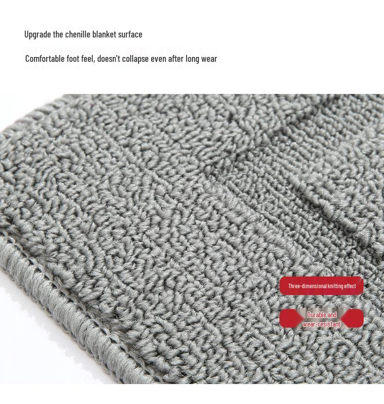 L-Shaped Waterproof & Oil-Proof Polypropylene Kitchen Mat - Non-Slip Hui Pattern