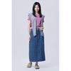 Flower Print Denim Skirt Baske1641