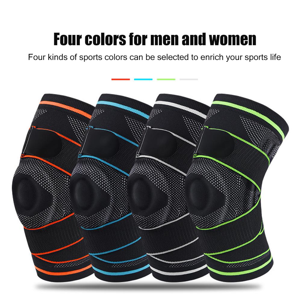 2Pcs Athletic Knee Pads Knee Protector Pressurized Elastic Sport Kneepad Support Fitness Gear Basketball Volleyball Brace