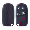 Silikon Autoschlüssel Abdeckung Fall für Dodge Ram Charger Journey Durango Jeep Grand Cherokee Chrysler Keyless Fob Shell Halter
