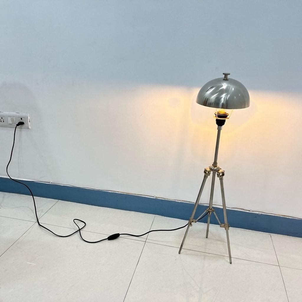 Decorative Chrome Table Lamp With Chrome Shade Mid Century Modern Lighting Lamps