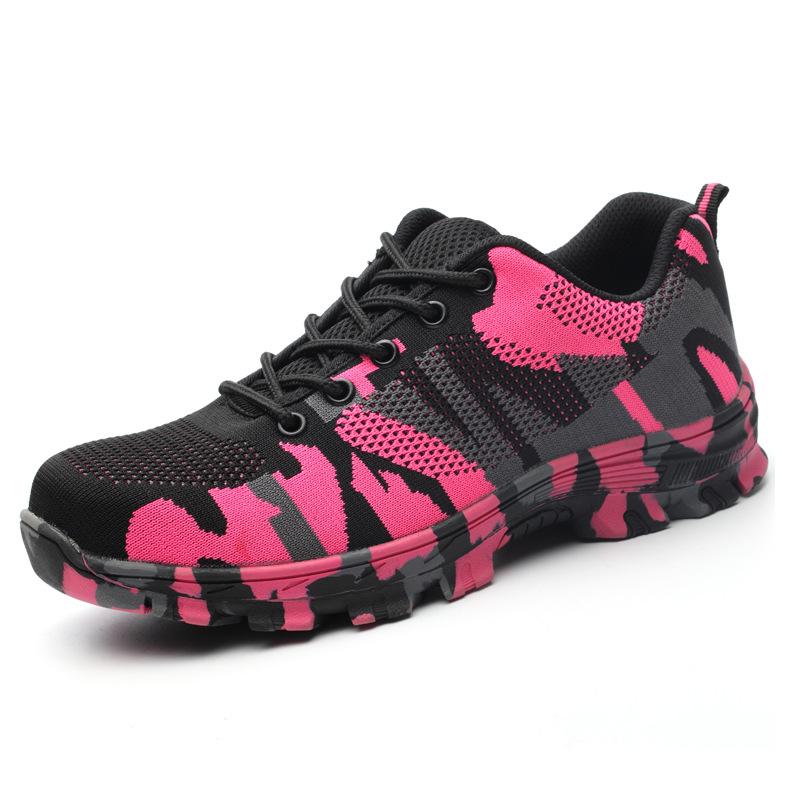 Flying Woven Surface Breathable Labor Insurance Shoes Wear-resistant Safety Shoes, Smash-proof and Stab-proof Work Protective Shoes