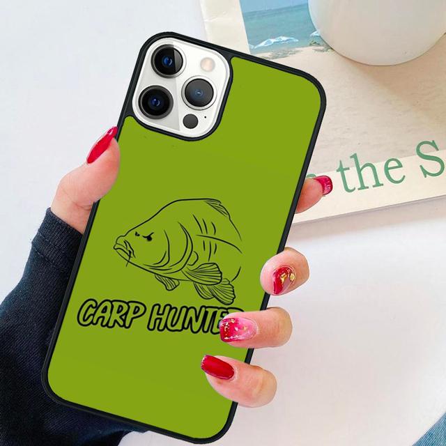 Karpfenfischen Zitate coque Handyhülle für iPhone 17 Air 16 Coque 15 14 12 13 PLUS 11 PRO MAX Cover Funda