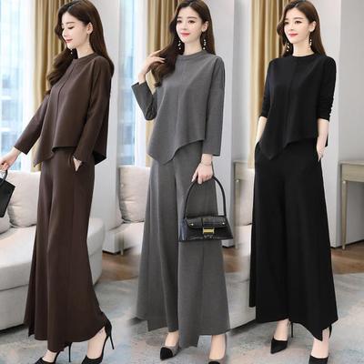 Suit Autumn Women's Thin Western Style Casual Temperament Culottes Two-piece Suit
