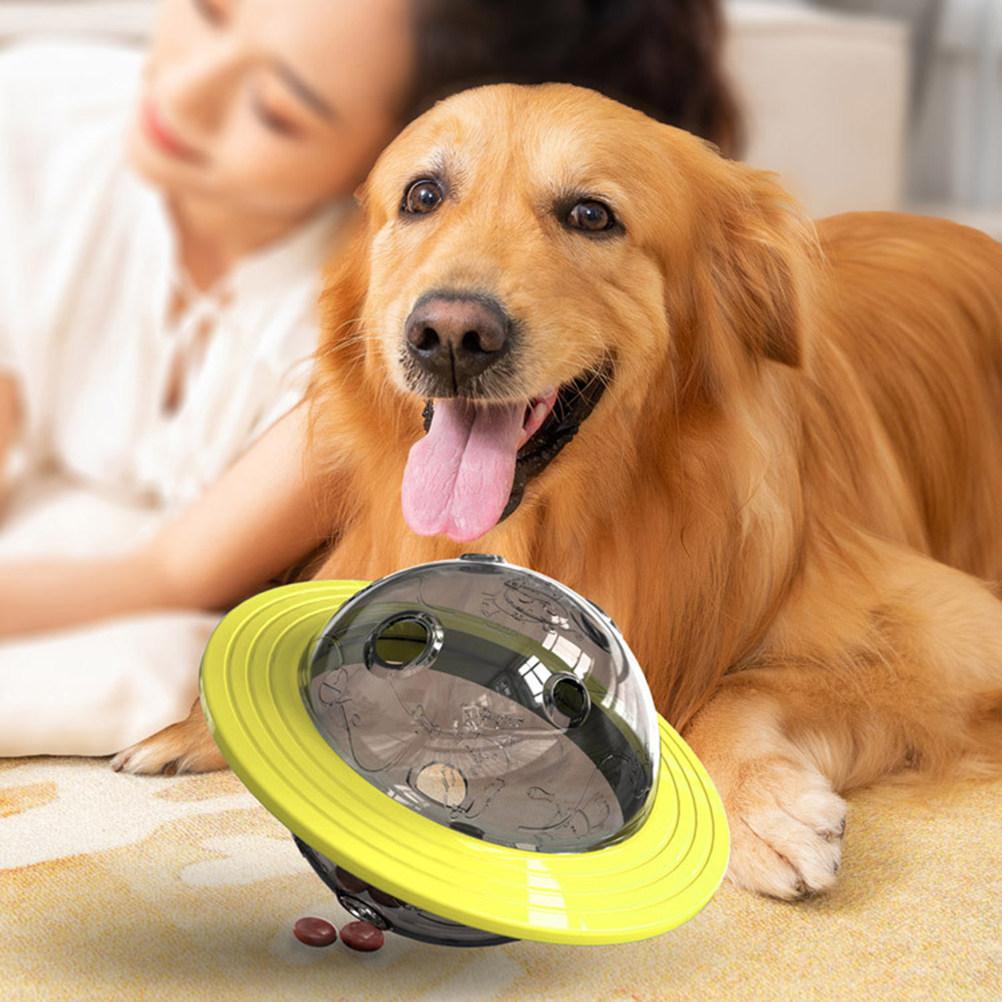 Pet Leakage Food Dispenser Creative Dog Feeding Training Slow Eating Interactive Device Yellow Pet Food Dispenser Toy