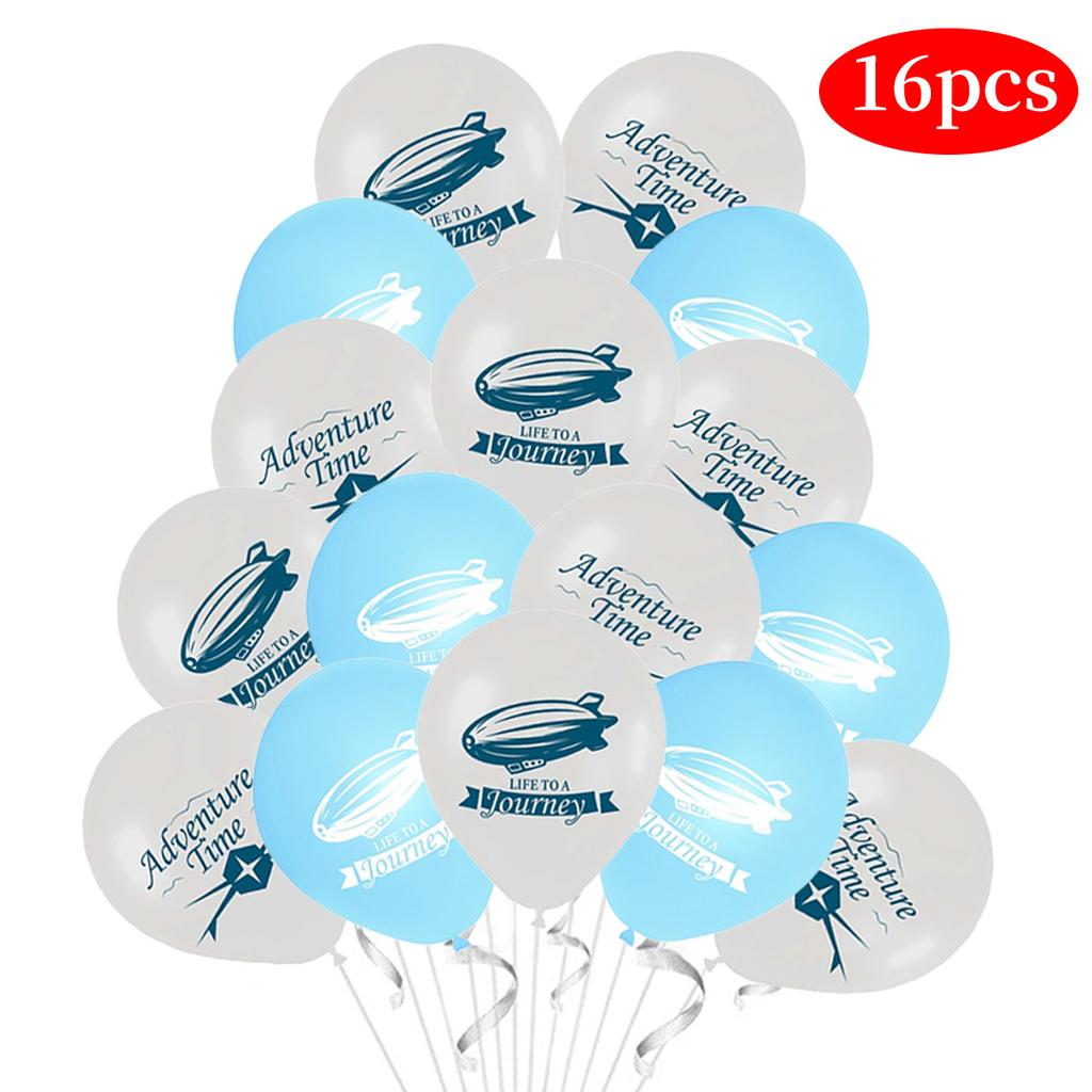 Travel Adventure Birthday Party Decoration Arrangement Retirement Around The World Balloon Flag Set Customization