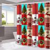 Santa Claus'S Bow Tie Washable Dirt-Resistant Shower Curtain Shower Head Waterproof Polyester Bath Curtain For Home Decor