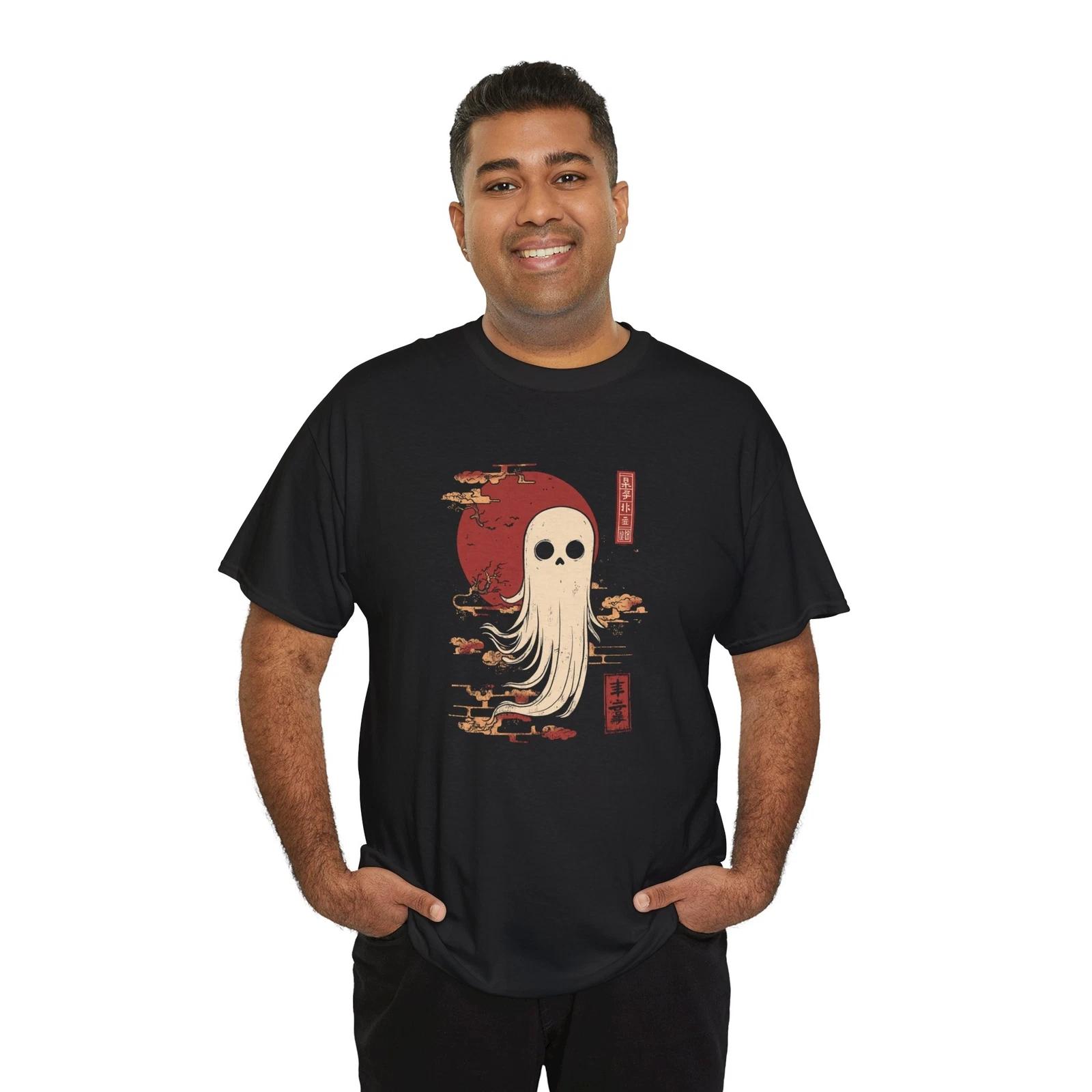 Japanese Spooky Ghost T-Shirt | Japanese Demon Samurai | Bushido Warrior Shirt 3XL