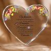 2D Flat, Heart-Shaped Acrylic Desktop Decoration, Butterfly & Flower Design, Home Decor Plaque Hanging Wall Art Decorative Garden Decoration for Room