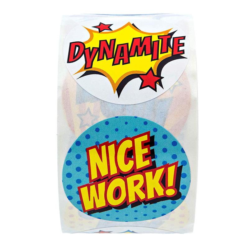 Superhjälte Belöningsklistermärken 500 st Klistermärken 8 Superhjälte Designer Scrapbooking Pappersförsegling Studenter Barn Skrivmaterial Klistermärke