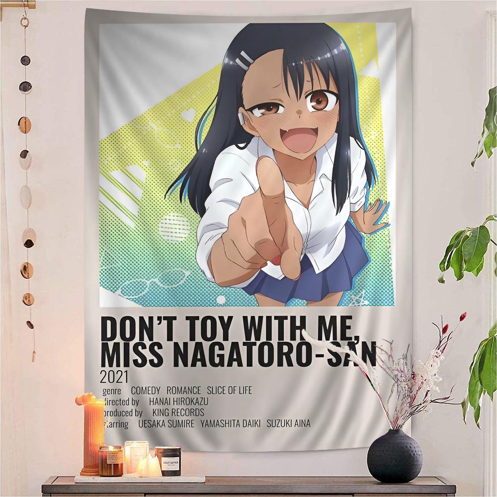

Anime Nagatoro San Tapestry Art Printing Japanese Wall Tapestry Anime Wall Hanging Home Decor 74x94cm(29x37in)