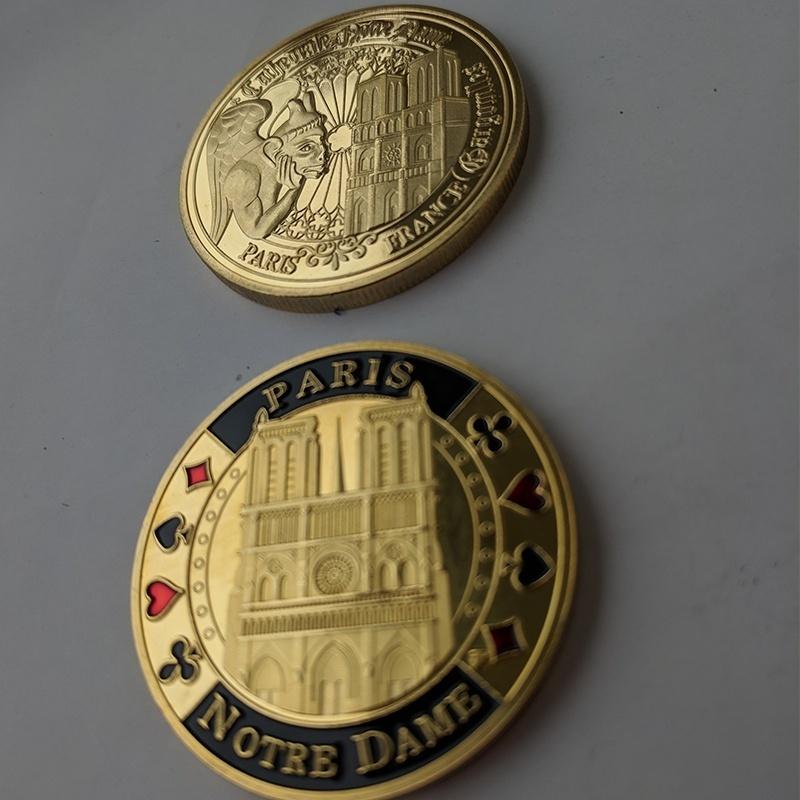 Buy Paris France Notre Dame Commemorative Coin Collecting Coins Metal Crafts Medal Collection at