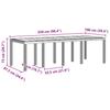 Garden Table White 250 x 100 x 73 cm Poly Rattan