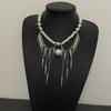 Elegant Rivet Tassel Pearl Choker: Trendy, Cool, and Fashionable Necklace for Women