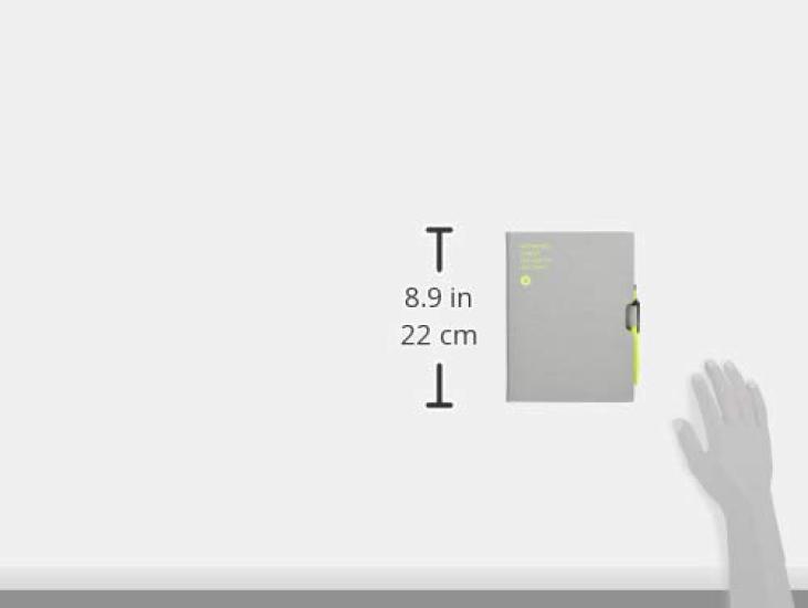 Caran Gift Set 849 Gray A5 Notebook with Fluorescent Yellow Ballpoint Officially Imported d'Ache NF8491-401 Pen,