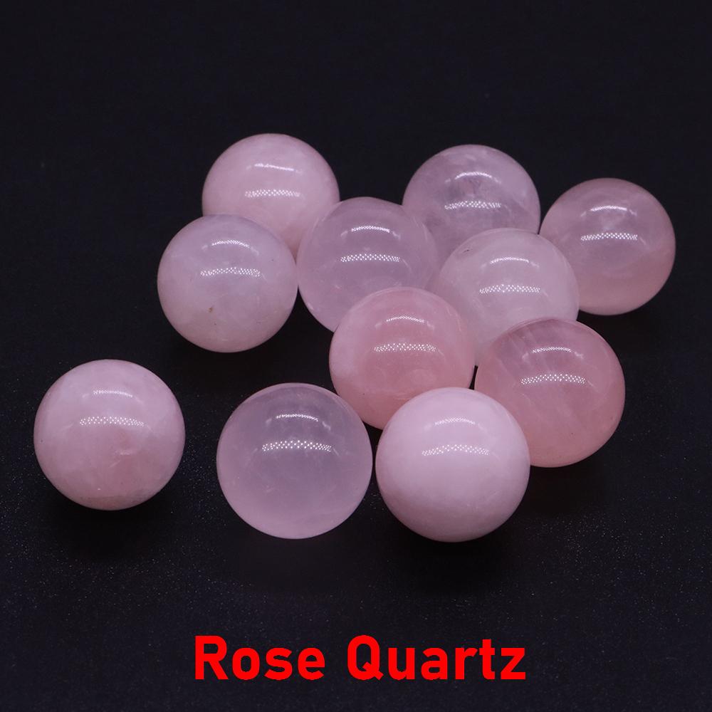 16mm Mini Runde Kristallkugel Loses Set Natürlicher Taschenstein Energie Exemplar Quarz Globus Chakra Kugel Perlen Dekoration