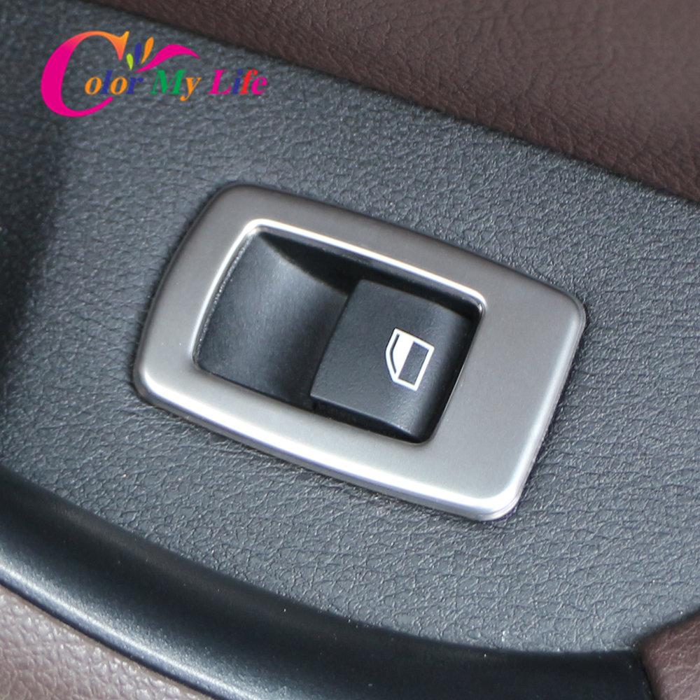 Fensterschalter-Panel-Schutzabdeckung, Verkleidung, Fensterknopf, Pailletten-Aufkleber für BMW X1 F48 LHD 2015–2022