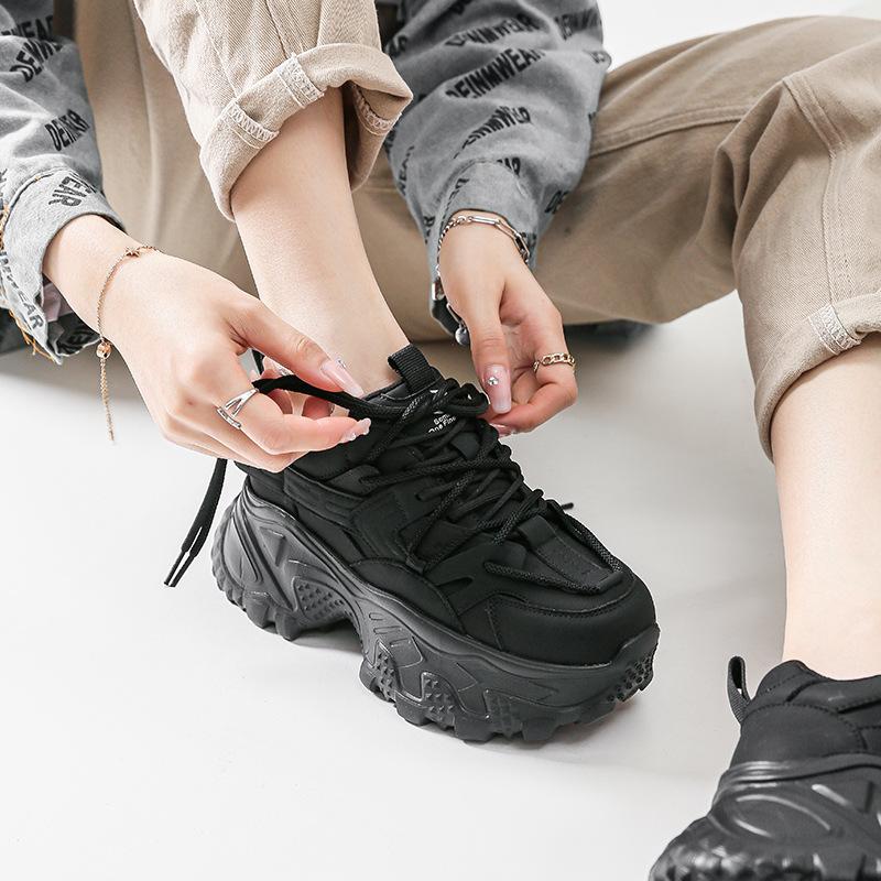 New platform dad shoes women's versatile casual shoes women's shoes heightened lightweight versatile non-slip sports breathable shoes children