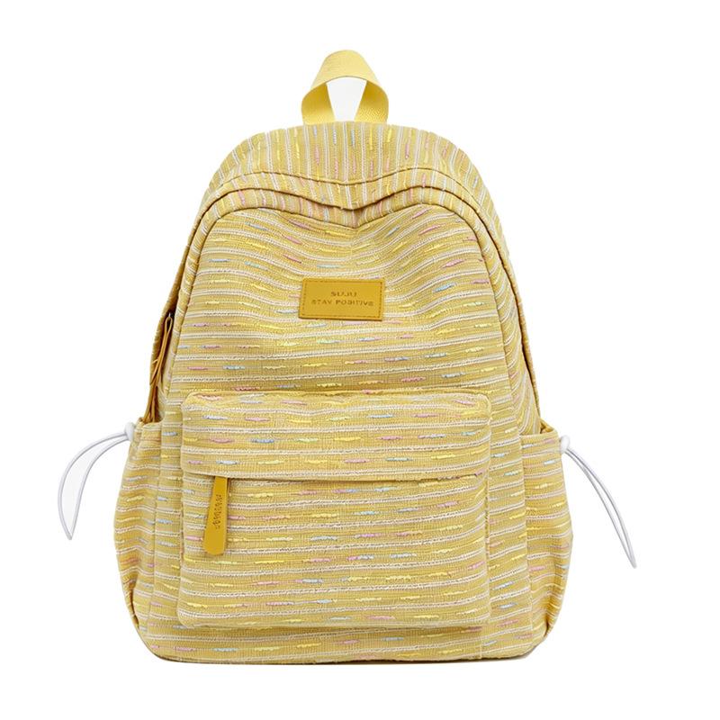 Schoolbag wholesale ins literary style small fresh plaid schoolbag female campus high school college student backpack autumn and winter travel back