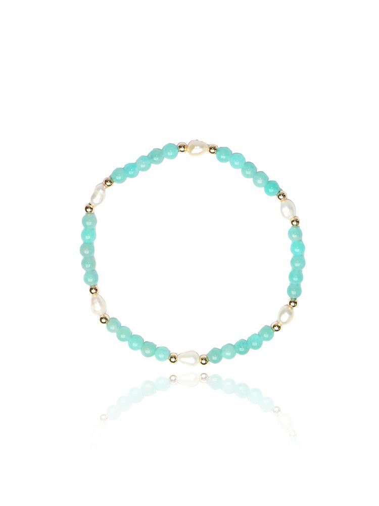 Bien Vetu 4Mm Amazonite X Freshwater Pearl Gf Layered Wb