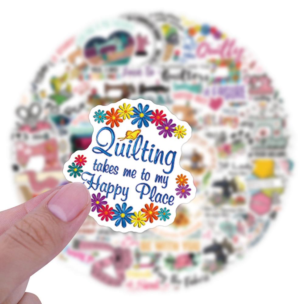 55 New Quilting Graffiti Stickers Decorative Skateboard Suitcase Notebook DIY Stickers
