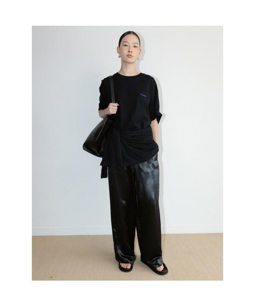 THE APERTURE Straight Satin Pants Black (Ta6721A025)