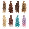 15*100cm Doll Hair High-Temperature Curly Wigs 1/6 1/4 1/3 Doll Mini Tresses Fashion Screw Periwig DIY Toy Toupee Accessories