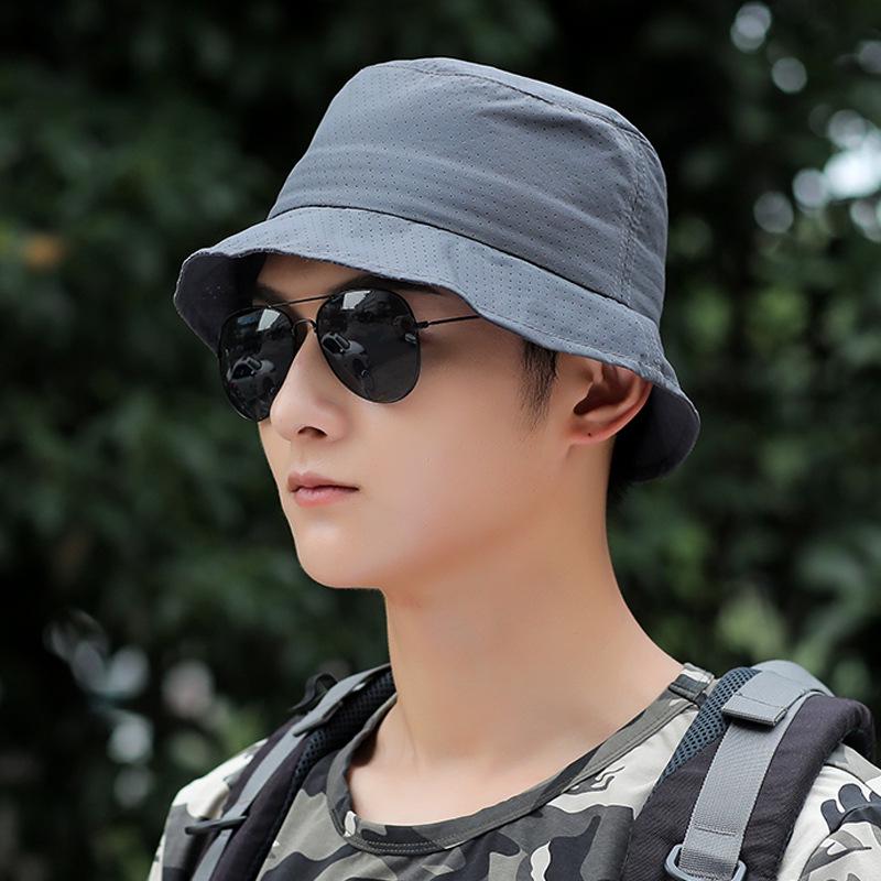 Men's Quick-Dry Outdoor Mesh Sun Hat - Minimalist, Breathable, Climbing & Casual Fisherman Style