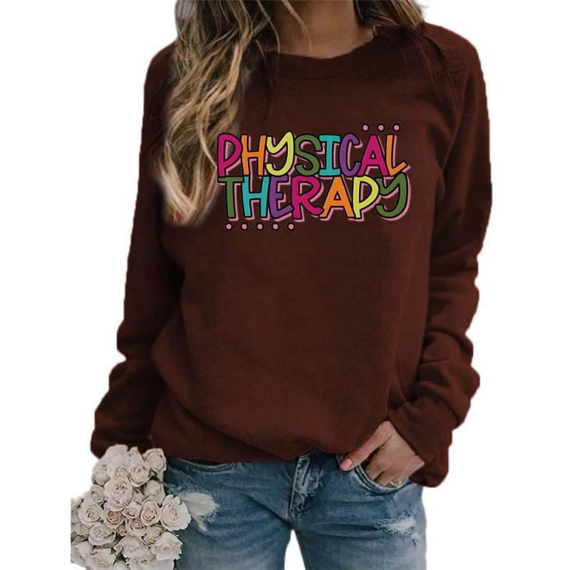 2025 Women's Long Sleeve Round Neck Hoodie - European & American Sizes for Fall/Winter