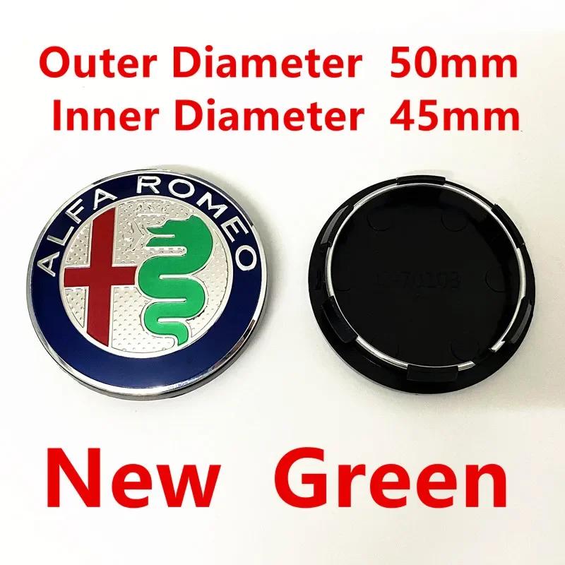 For Alfa Romeo 2026 Hot Sticker 4 Pcs 50mm 56mm 60mm Alfa Romeo Car Rim Hubcap Cover Wheel Center Hub Caps Logo Badge Emblem Acc
