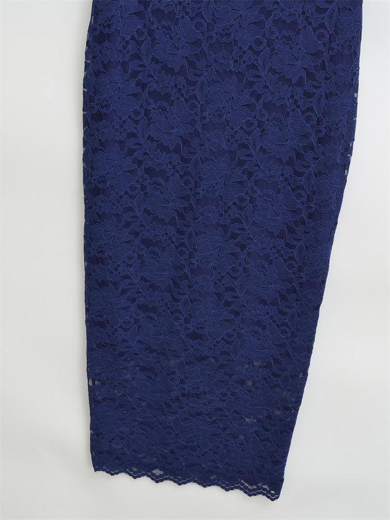 Schlankmachender Spitzen-Midirock mit hoher Taille für Damen für Frühling & Herbst