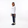 Champion Long Sleeve Round Script School Kids' T-Shirt, Neck, Quick-Drying, Logo, Boys, White, CK-ZS405