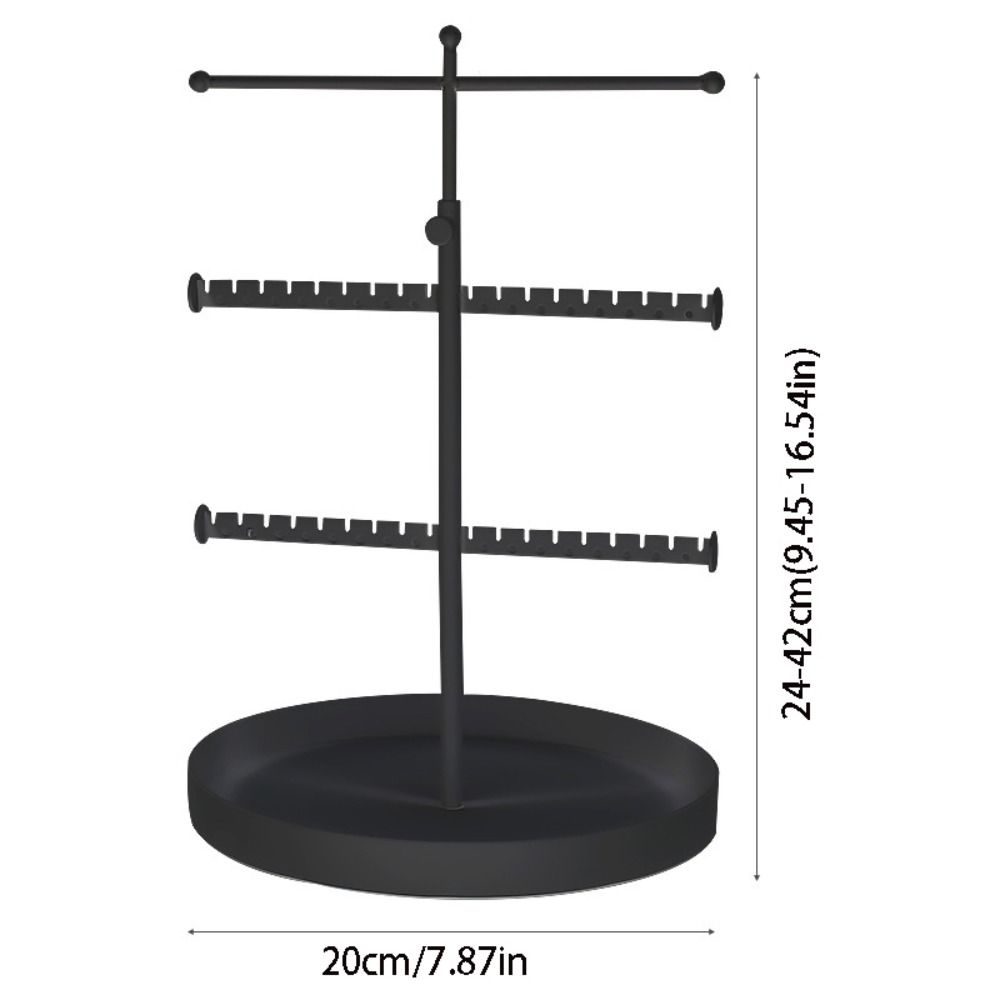Retractable Jewelry Display Stand with Base Necklace Organizer Holder Jewelry Storage Rack  Key