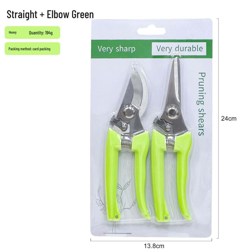 Heavy Duty Stainless Steel Pruning Shears - Multipurpose Garden and Fruit Picking Scissors