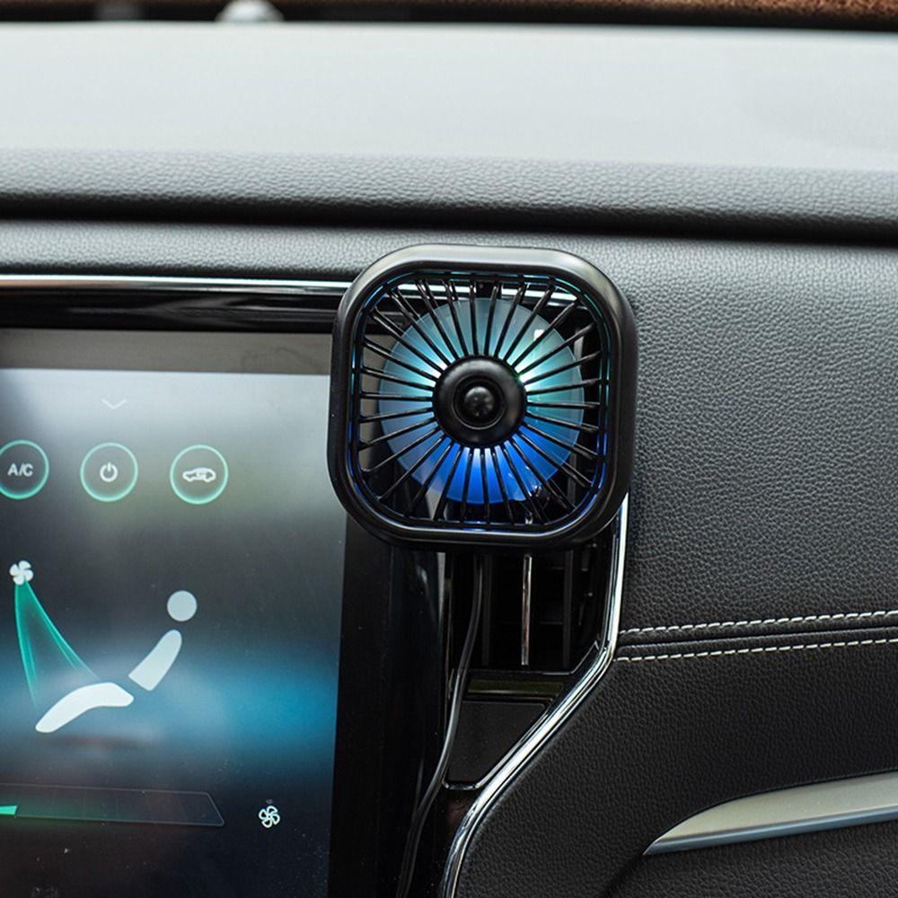 Adjustable Car Air Outlet Fan Colorful Lighting Mini Air Conditioner  Car Interior