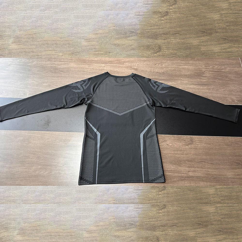 YOUNGAL Men's Fitness Training Shirt: Breathable, Sweat-Absorbent, Long/Short Sleeve Options