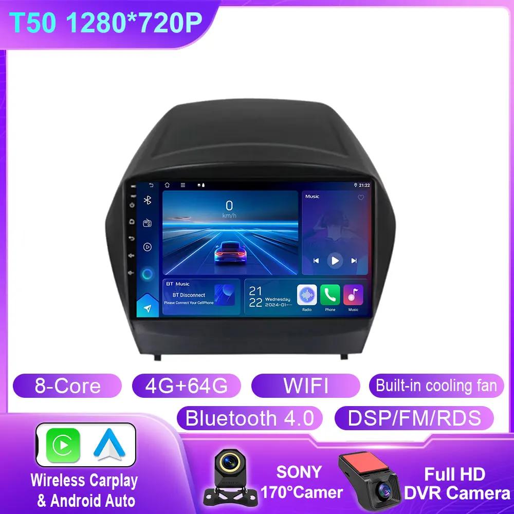 Car Android 14 Carplay For Hyundai Tucson 2 LM IX35 2009 2010 2011 2012 2013 2014 2015 Auto Radio Multimedia Player Stereo WIFI