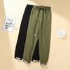 Spring Women Pants Fashion Loose Long Pants Women Elastic Basic Pants  Casual Denim