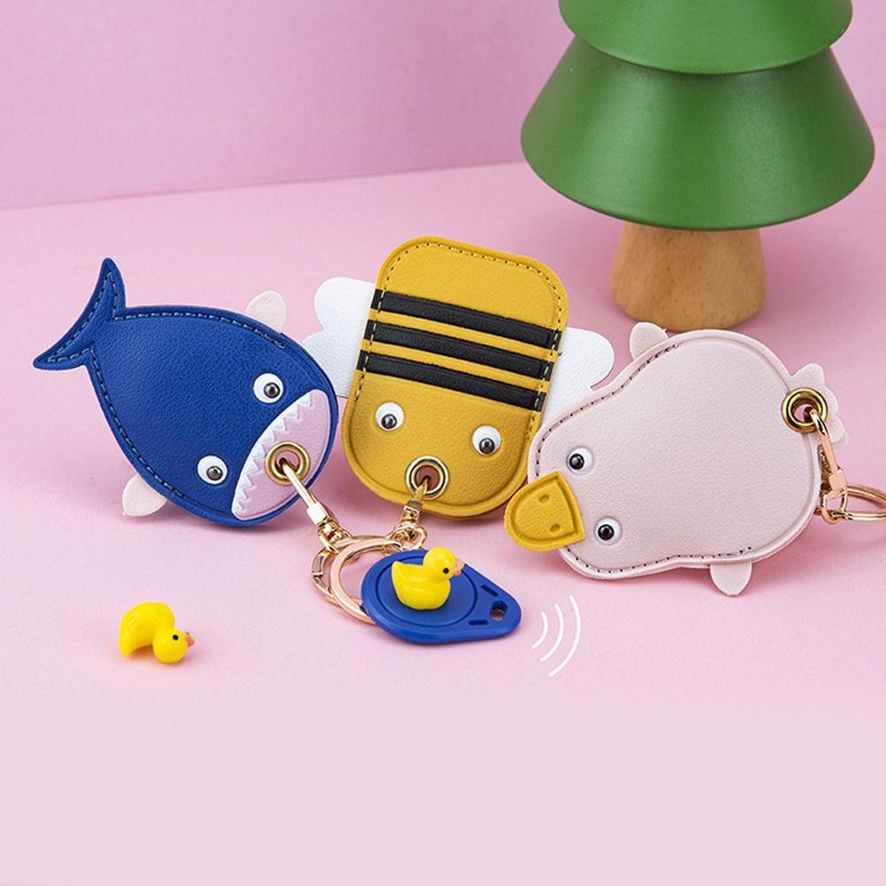 Cartoon For Airtag Badge Card Holders With Keychain Access Control Card Cover Protective Sleeve